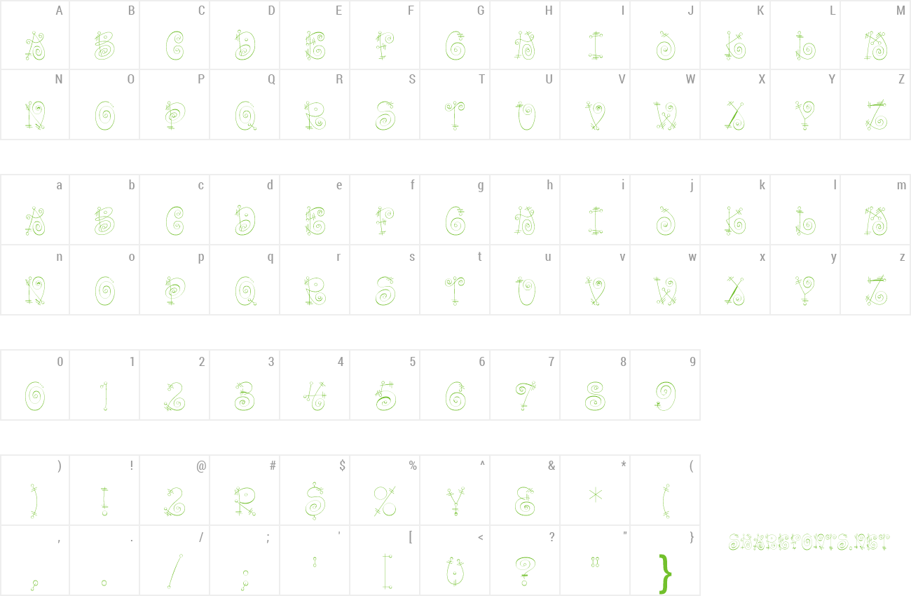 Font HP-Tik Tik Tak preview